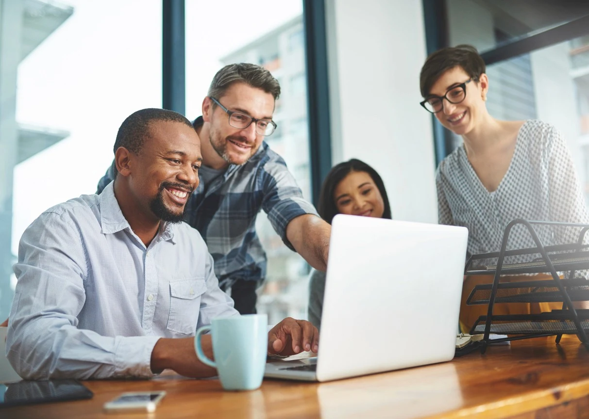 Recruiting team reviewing prioritized candidates together